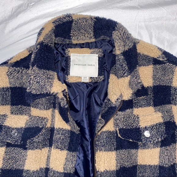 PLAID TEDDY AMERICAN EAGLE // BRAND NEW - Picture 2 of 3